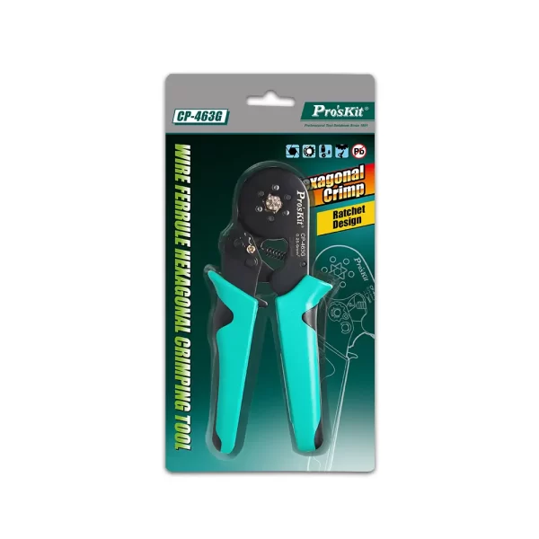 آچار پرس سر سیم وایرشو شش طرفه پروسکیت ProsKit CP-463G - Image 2